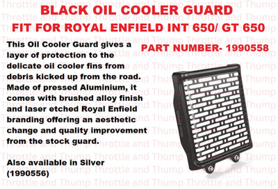 Black Oil Cooler Guard fit for Royal Enfield Continental GT 650