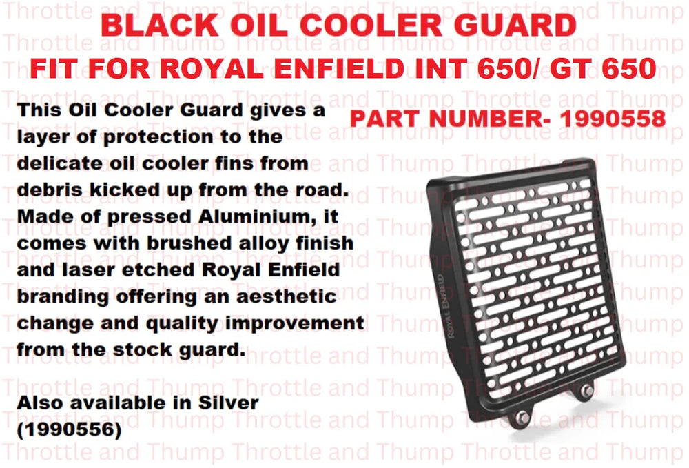 Black Oil Cooler Guard fit for Royal Enfield Interceptor 650