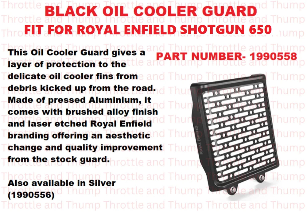 Black Oil Cooler Guard fit for Royal Enfield Shotgun 650