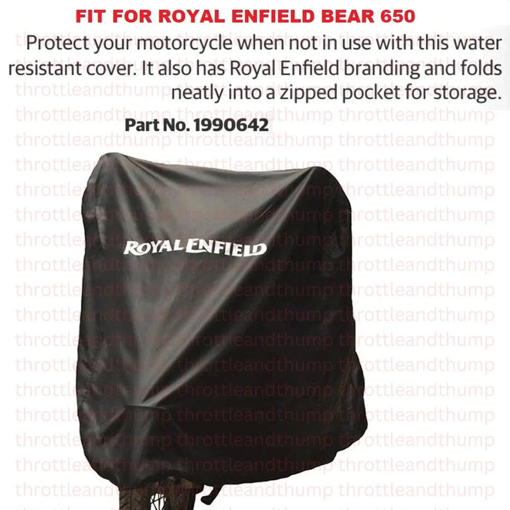 Black Water Resistant Bike Cover fit for Royal Enfield Bear 650