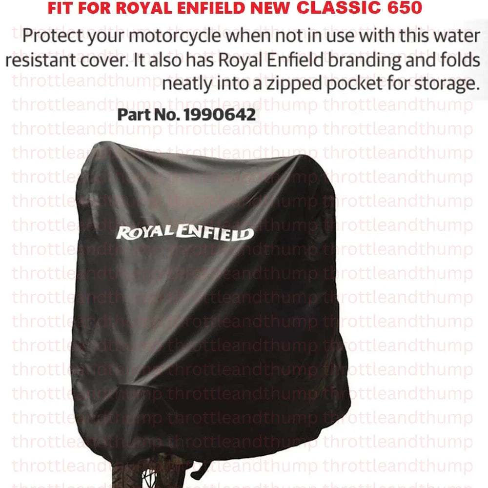 Black Water Resistant Bike Cover fit for Royal Enfield Classic 650