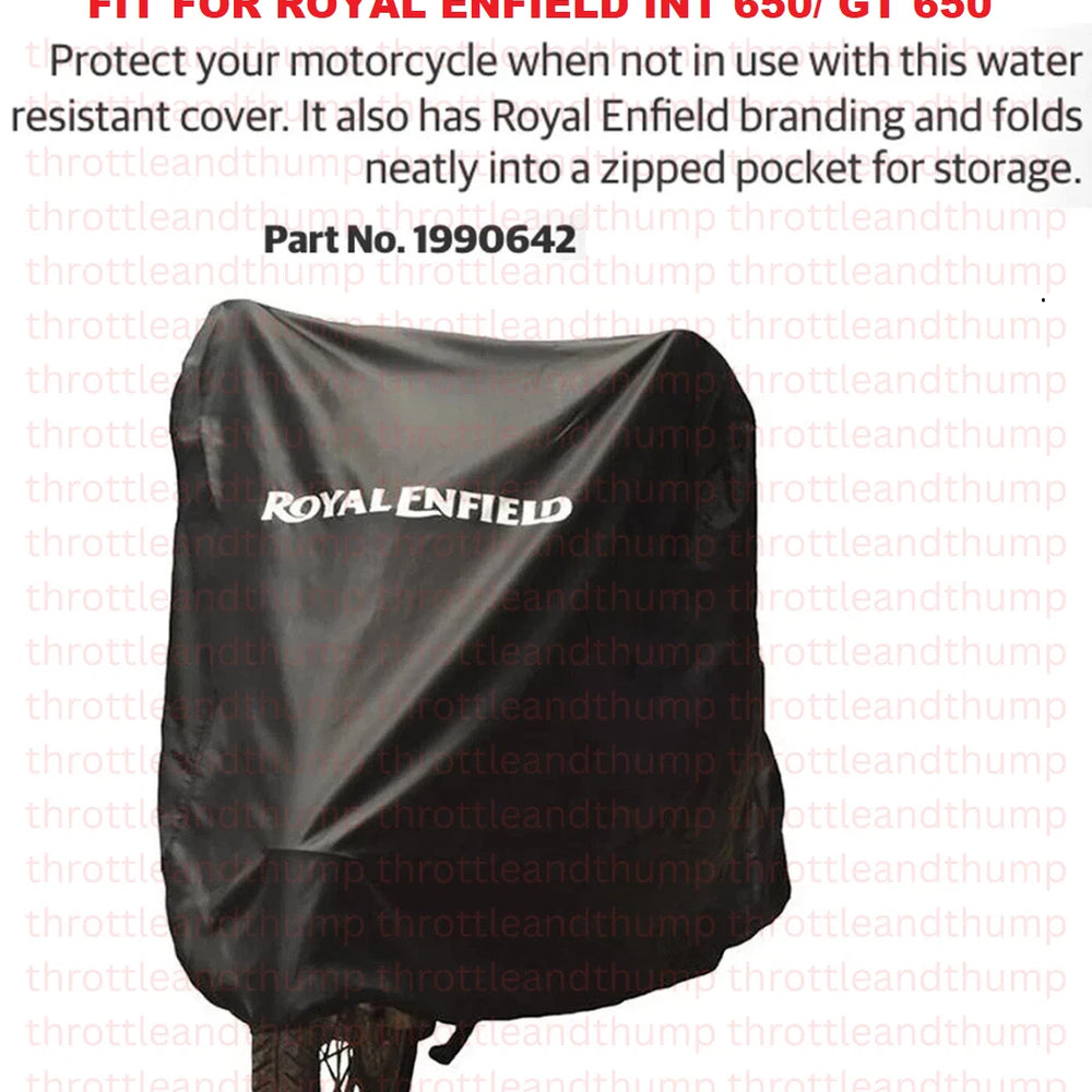 Black Water Resistant Bike Cover fit for Royal Enfield Continental GT 650