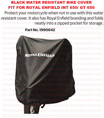 Black Water Resistant Bike Cover fit for Royal Enfield Continental GT 650