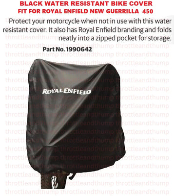 Black Water Resistant Bike Cover fit for Royal Enfield Guerrilla 450