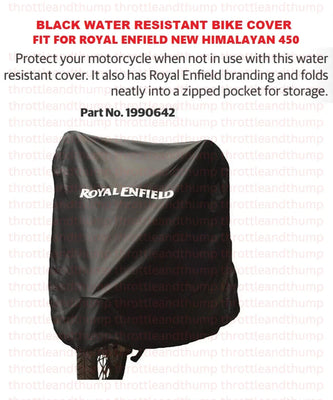 Black Water Resistant Bike Cover fit for Royal Enfield Himalayan 450