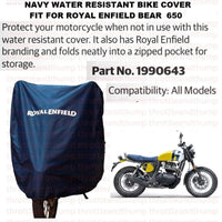 Navy Water Resistant Bike Cover fit for Royal Enfield Bear 650