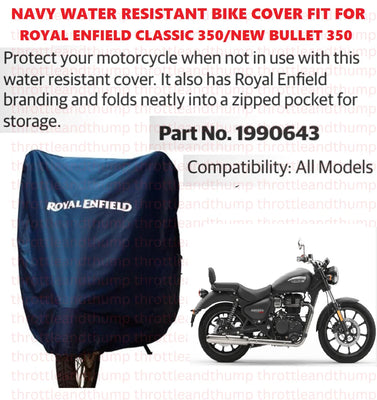 Navy Water Resistant Bike Cover fit for Royal Enfield Classic 350