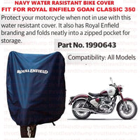 Navy Water Resistant Bike Cover fit for Royal Enfield Goan Classic 350