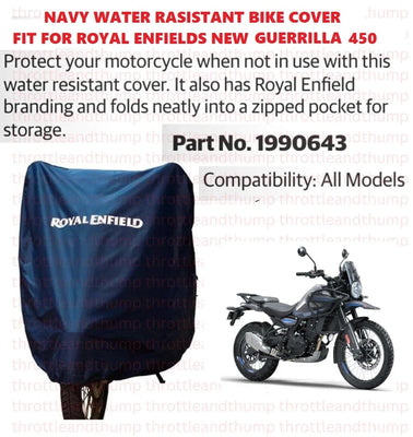 Navy Water Resistant Bike Cover fit for Royal Enfield Guerrilla 450