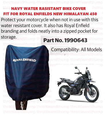 Navy Water Resistant Bike Cover fit for Royal Enfield Himalayan 450