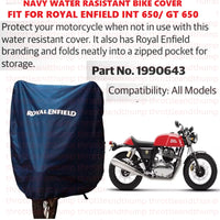 Navy Water Resistant Bike Cover fit for Royal Enfield Interceptor 650