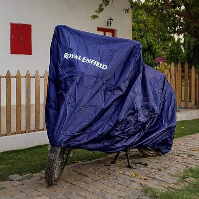 Navy Water Resistant Bike Cover fit for Royal Enfield Super Meteor 650
