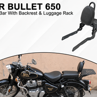 SISSY BAR BACKREST WITH LUGGAGE RACK FIT FOR ROYAL ENFIELD bullet 650