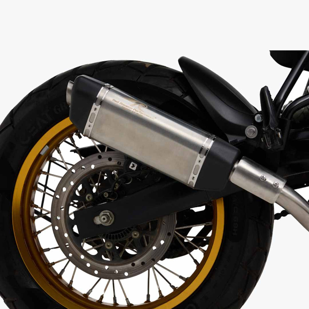 RRP POLISHED EXHAUST WITH MID PIPE FIT FOR ROYAL ENFIELD HIMALAYAN 450