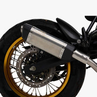 RRP POLISHED EXHAUST WITH MID PIPE FIT FOR ROYAL ENFIELD HIMALAYAN 450