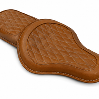GENUINE LEATHER RIDER AND PILLION SEAT (TAN) FIT FOR ROYAL ENFIELD SHOTGUN 650