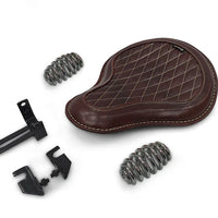 GENUINE LEATHER SOLO RIDER SEAT (ANTIQUE BROWN) FIT FOR ROYAL ENFIELD CLASSIC 650