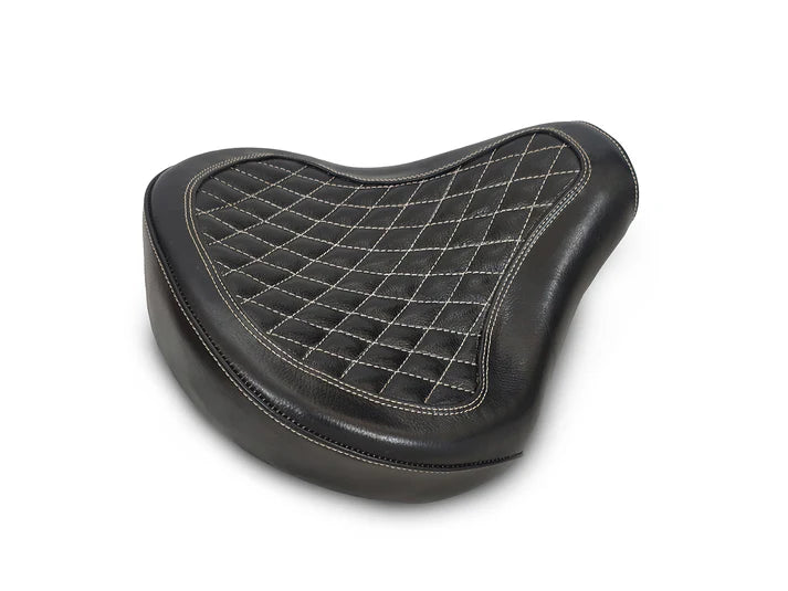 GENUINE LEATHER SOLO RIDER SEAT (BLACK) FIT FOR ROYAL ENFIELD CLASSIC 650