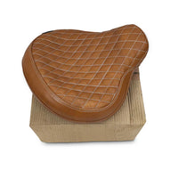 GENUINE LEATHER SOLO RIDER SEAT (TAN) FIT FOR ROYAL ENFIELD CLASSIC 650