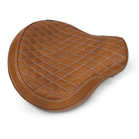 GENUINE LEATHER SOLO RIDER SEAT (TAN) FIT FOR ROYAL ENFIELD CLASSIC 650