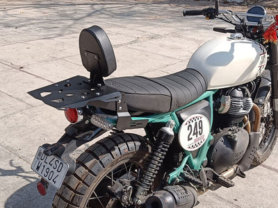 BACKREST WITH LUGGAGE RACK CARRIER FIT FOR ROYAL ENFIELD BEAR 650