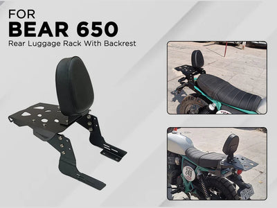 BACKREST WITH LUGGAGE RACK CARRIER FIT FOR ROYAL ENFIELD BEAR 650