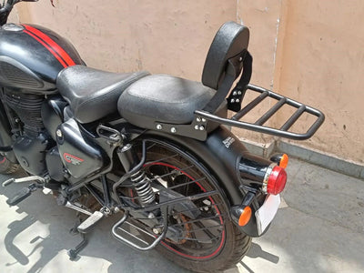 TOURING BACKREST WITH LUGGAGE RACK FIT FOR ROYAL ENFIELD BULLET 350