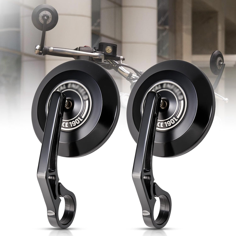 BLACK BAR END MIRROR FIT FOR ROYAL ENFIELD GOAN CLASSIC 350