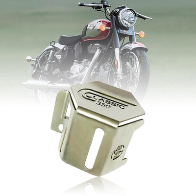 REAR OIL CONTAINER GUARD (SILVER) FIT FOR ROYAL ENFIELD GOAN CLASSIC 350