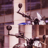 BLACK BAR END MIRROR FIT FOR ROYAL ENFIELD BULLET 350