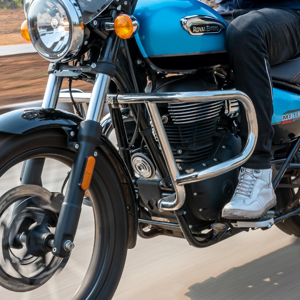 EVO ENGINE GUARD SILVER FIT FOR ROYAL ENFIELD METEOR 350