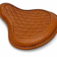 GENUINE LEATHER SOLO RIDER SEAT (TAN) FIT FOR ROYAL ENFIELD CLASSIC 650