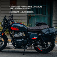 BLACK SOFT PANNIER RAILS FIT FOR ROYAL ENFIELD CONTINENTAL GT 650
