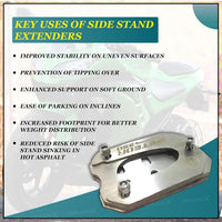 Side Stand Extender SILVER FIT FOR ROYAL ENFIELD METEOR 350