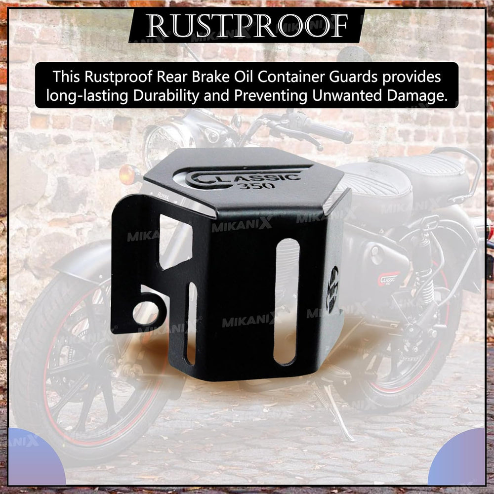 REAR OIL CONTAINER GUARD (BLACK) FIT FOR ROYAL ENFIELD CLASSIC 350