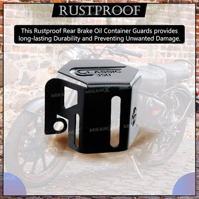 REAR OIL CONTAINER GUARD (BLACK) FIT FOR ROYAL ENFIELD GOAN CLASSIC 350