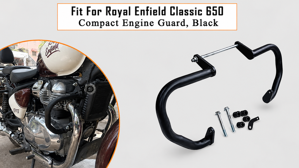 COMPACT ENGINE GUARD FIT FOR ROYAL ENFIELD CLASSIC 650