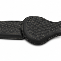 GENUINE LEATHER RIDER AND PILLION SEAT (BLACK) FIT FOR ROYAL ENFIELD SHOTGUN 650
