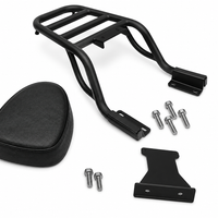 REAR LUGGAGE RACK WITH BACKREST FIT FOR ROYAL ENFIELD CONTINENTAL GT 650