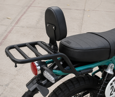 REAR LUGGAGE RACK WITH BACKREST FIT FOR ROYAL ENFIELD CONTINENTAL GT 650