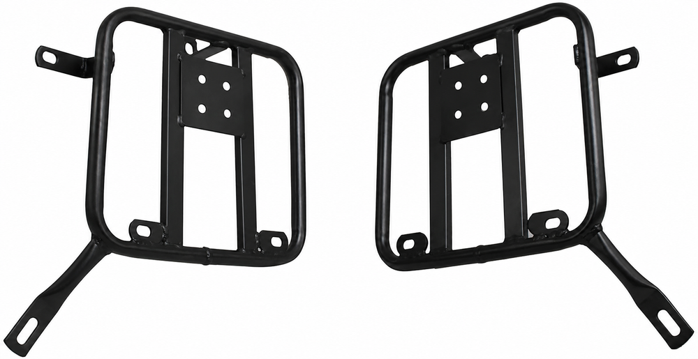 BLACK MILITARY PANNIER BAGS AND SADDLE STAY FIT FOR ROYAL ENFIELD METEOR 350