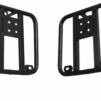 BLACK MILITARY PANNIER BAGS AND SADDLE STAY FIT FOR ROYAL ENFIELD METEOR 350
