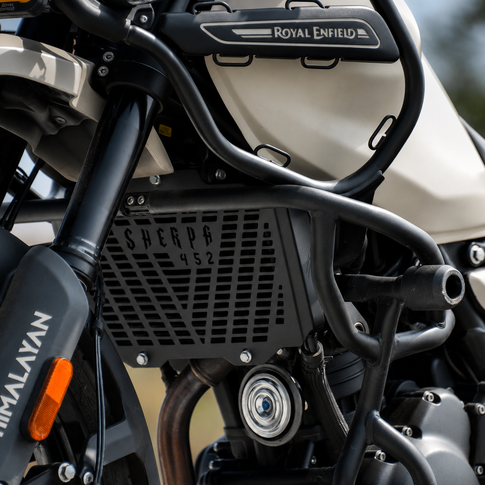 SHERPA RADIATOR GUARD (BLACK) FIT FOR ROYAL ENFIELD HIMALAYAN 450