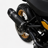 RRP BLACK EXHAUST WITH MID PIPE FIT FOR ROYAL ENFIELD HIMALAYAN 450