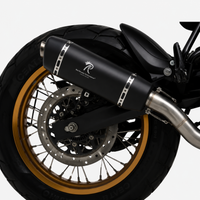 RRP BLACK EXHAUST WITH MID PIPE FIT FOR ROYAL ENFIELD HIMALAYAN 450