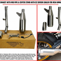 AEW EDGE FREE FLOW EXHAUST AND MID PIPE FIT FOR ROYAL ENFIELD HIMALAYAN 450