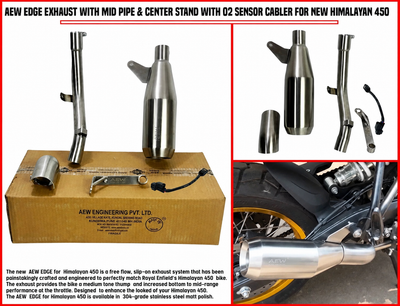 AEW EDGE FREE FLOW EXHAUST AND MID PIPE FIT FOR ROYAL ENFIELD HIMALAYAN 450