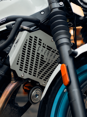 SHERPA RADIATOR GUARD SILVER FIT FOR ROYAL ENFIELD GUERRILLA 450