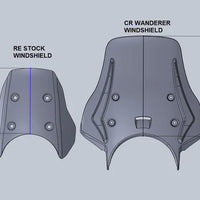 WANDERER TOURING CLEAR WINDSHIELD FIT FOR ROYAL ENFIELD GUERRILLA 450
