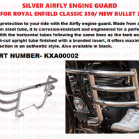 Silver Airfly Engine Guard fit for Royal Enfield Bullet 350